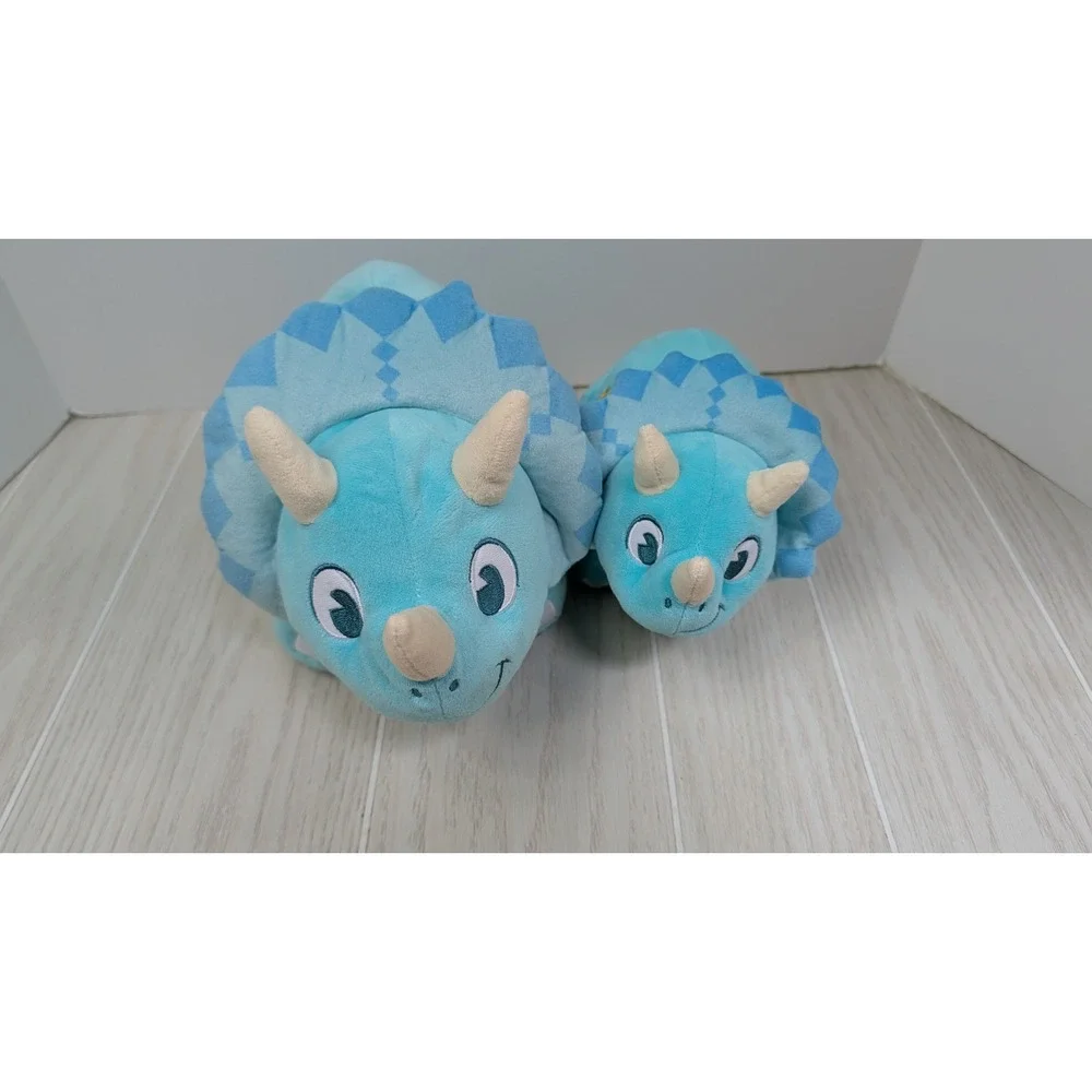 Disney Triceratops Plush Set Blue Animal Kingdom Stuffed Dinosaurs Stars